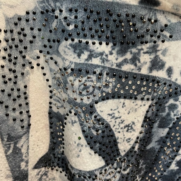 High secret apparel XL blue and white blouse - Picture 3 of 8